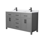 Beckett 60" Free Standing Double Basin Vanity Set with Cabinet and Cultured Marble Vanity Top - image 19