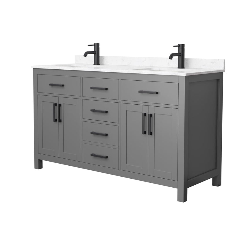 Beckett 60" Free Standing Double Basin Vanity Set with Cabinet and Cultured Marble Vanity Top - image 20