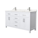 Beckett 60" Free Standing Double Basin Vanity Set with Wood Cabinet and Cultured Marble Vanity Top - image 7