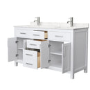 Beckett 60" Free Standing Double Basin Vanity Set with Wood Cabinet and Cultured Marble Vanity Top - image 8