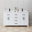 Beckett 60" Free Standing Double Basin Vanity Set with Cabinet and Cultured Marble Vanity Top - image 1