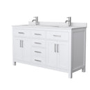Beckett 60" Free Standing Double Basin Vanity Set with Wood Cabinet and Cultured Marble Vanity Top - image 7