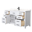 Beckett 60" Free Standing Single Basin Vanity Set with Cabinet and Cultured Marble Vanity Top - image 3