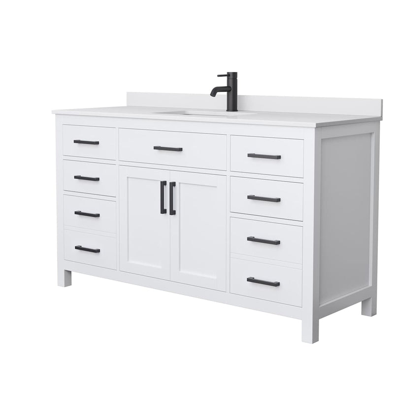 Beckett 60" Free Standing Single Basin Vanity Set with Cabinet and Cultured Marble Vanity Top - image 11
