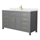 Beckett 60" Free Standing Single Basin Vanity Set with Cabinet and Cultured Marble Vanity Top - image 14