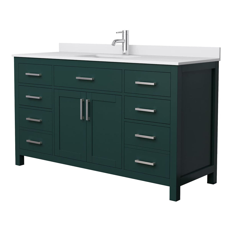 Beckett 60" Free Standing Single Basin Vanity Set with Cabinet and Cultured Marble Vanity Top - image 16