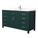 Beckett 60" Free Standing Single Basin Vanity Set with Cabinet and Cultured Marble Vanity Top - image 17