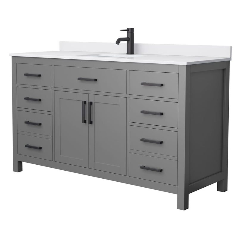 Beckett 60" Free Standing Single Basin Vanity Set with Cabinet and Cultured Marble Vanity Top - image 19