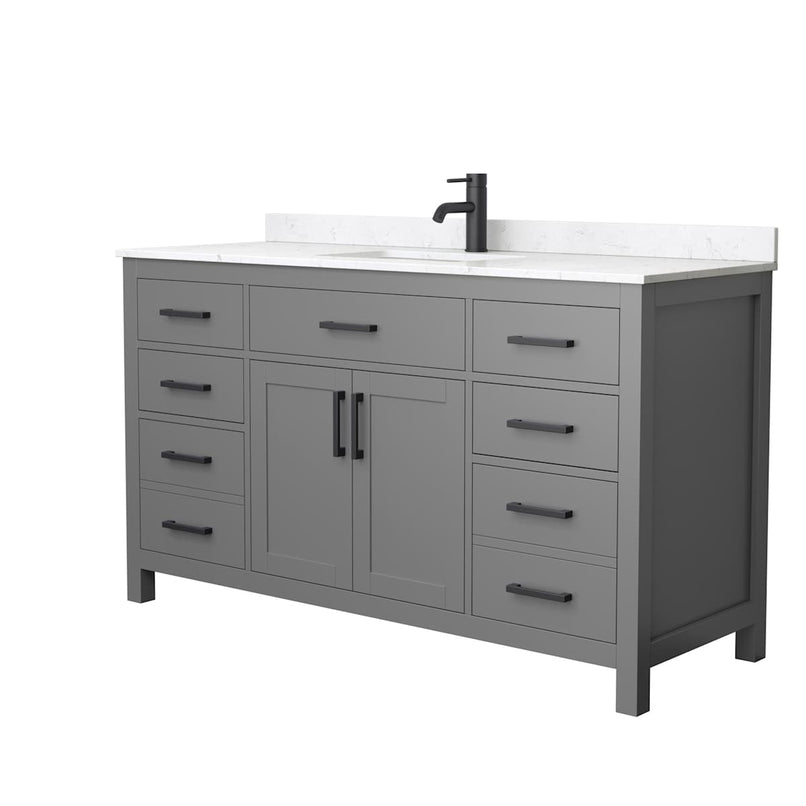 Beckett 60" Free Standing Single Basin Vanity Set with Cabinet and Cultured Marble Vanity Top - image 20
