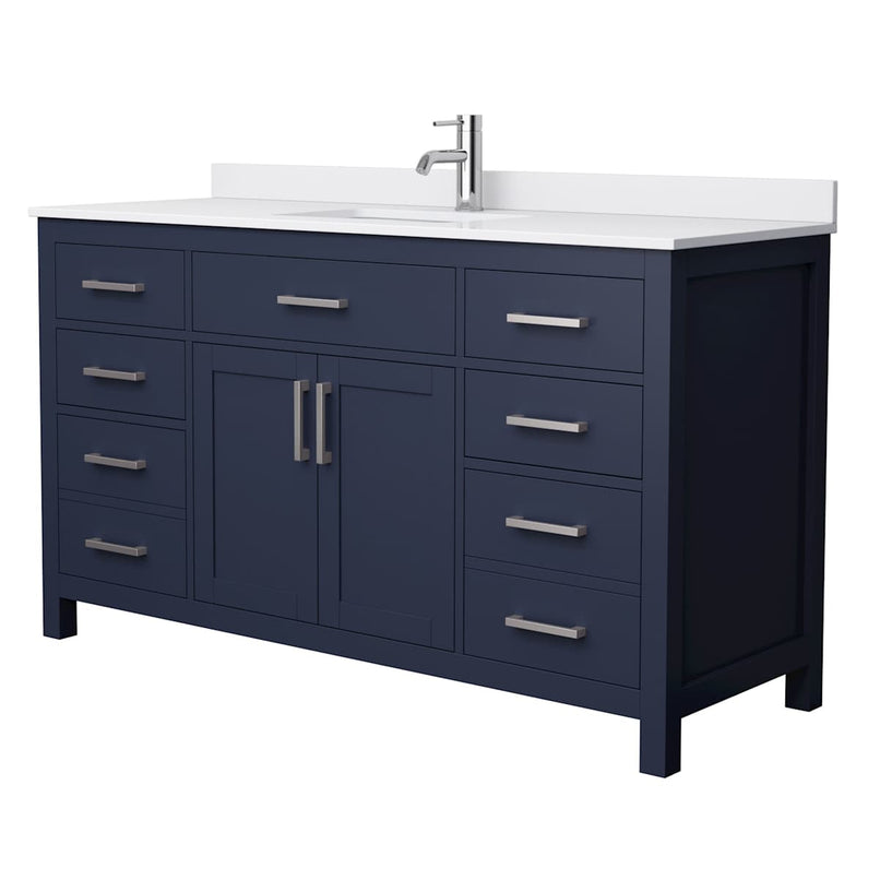 Beckett 60" Free Standing Single Basin Vanity Set with Cabinet and Cultured Marble Vanity Top - image 21