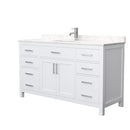 Beckett 60" Free Standing Single Basin Vanity Set with Wood Cabinet and Cultured Marble Vanity Top - image 7