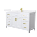 Beckett 60" Free Standing Single Basin Vanity Set with Cabinet and Quartz Vanity Top - image 1