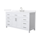 Beckett 60" Free Standing Single Basin Vanity Set with Cabinet and Quartz Vanity Top - image 1
