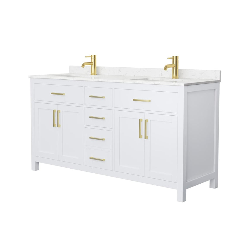 Beckett 66" Free Standing Double Basin Vanity Set with Cabinet and Cultured Marble Vanity Top - image 11