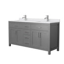 Beckett 66" Free Standing Double Basin Vanity Set with Cabinet and Cultured Marble Vanity Top - image 13