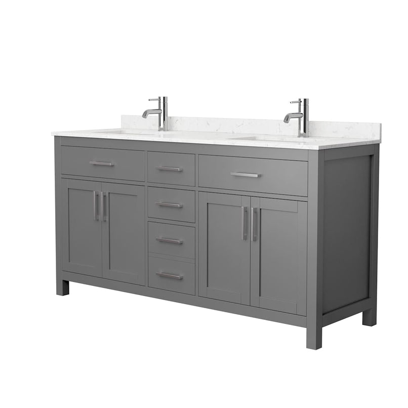 Beckett 66" Free Standing Double Basin Vanity Set with Cabinet and Cultured Marble Vanity Top - image 14