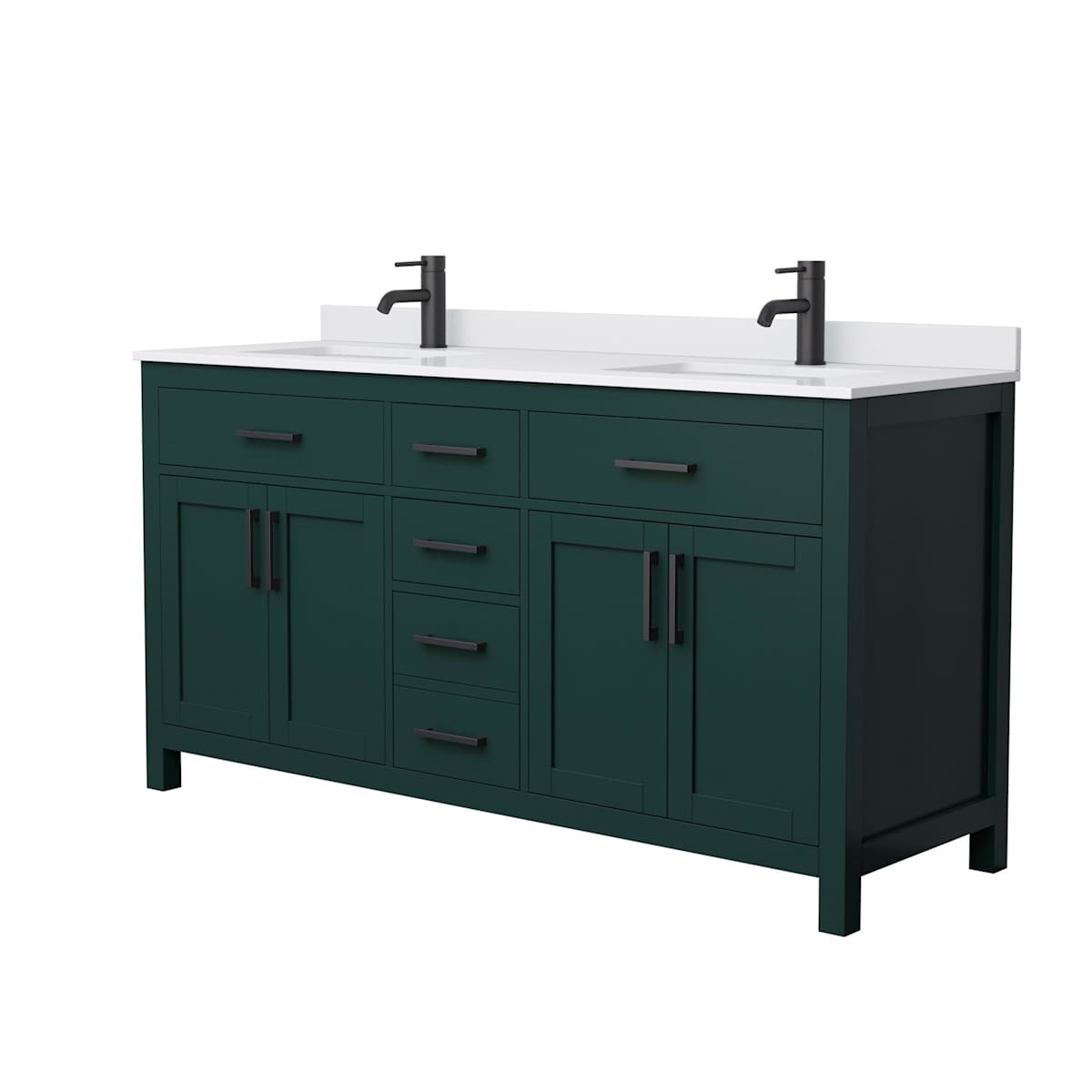 Beckett 66" Free Standing Double Basin Vanity Set with Cabinet and Cultured Marble Vanity Top - image 15