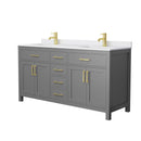 Beckett 66" Free Standing Double Basin Vanity Set with Cabinet and Cultured Marble Vanity Top - image 17
