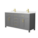 Beckett 66" Free Standing Double Basin Vanity Set with Cabinet and Cultured Marble Vanity Top - image 18
