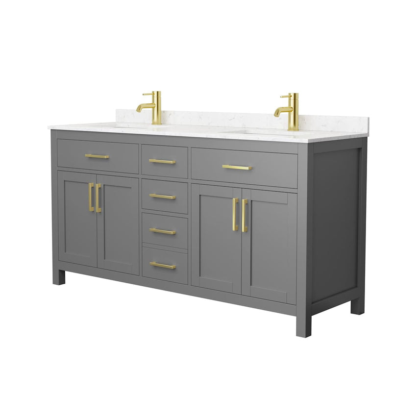 Beckett 66" Free Standing Double Basin Vanity Set with Cabinet and Cultured Marble Vanity Top - image 18