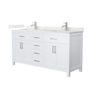 Beckett 66" Free Standing Double Basin Vanity Set with Cabinet and Quartz Vanity Top - image 1