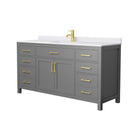 Beckett 66" Free Standing Single Basin Vanity Set with Cabinet and Cultured Marble Vanity Top - image 17