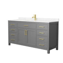 Beckett 66" Free Standing Single Basin Vanity Set with Cabinet and Cultured Marble Vanity Top - image 18