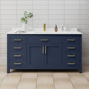 Beckett 66" Free Standing Single Basin Vanity Set with Cabinet and Cultured Marble Vanity Top - image 1