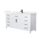 Beckett 66" Free Standing Single Basin Vanity Set with Cabinet and Quartz Vanity Top - image 1