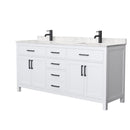 Beckett 72" Free Standing Double Basin Vanity Set with Cabinet and Cultured Marble Vanity Top - image 2
