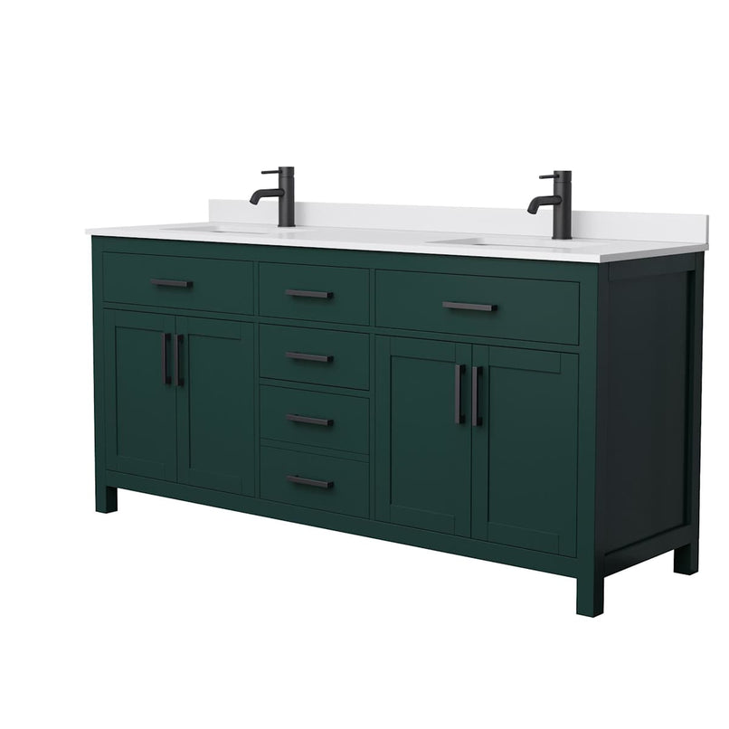 Beckett 72" Free Standing Double Basin Vanity Set with Cabinet and Cultured Marble Vanity Top - image 11