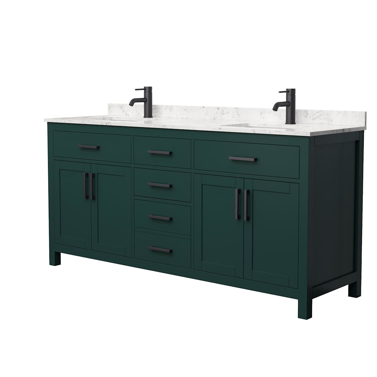 Beckett 72" Free Standing Double Basin Vanity Set with Cabinet and Cultured Marble Vanity Top - image 12