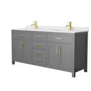Beckett 72" Free Standing Double Basin Vanity Set with Cabinet and Cultured Marble Vanity Top - image 13