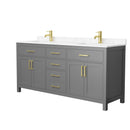 Beckett 72" Free Standing Double Basin Vanity Set with Cabinet and Cultured Marble Vanity Top - image 14