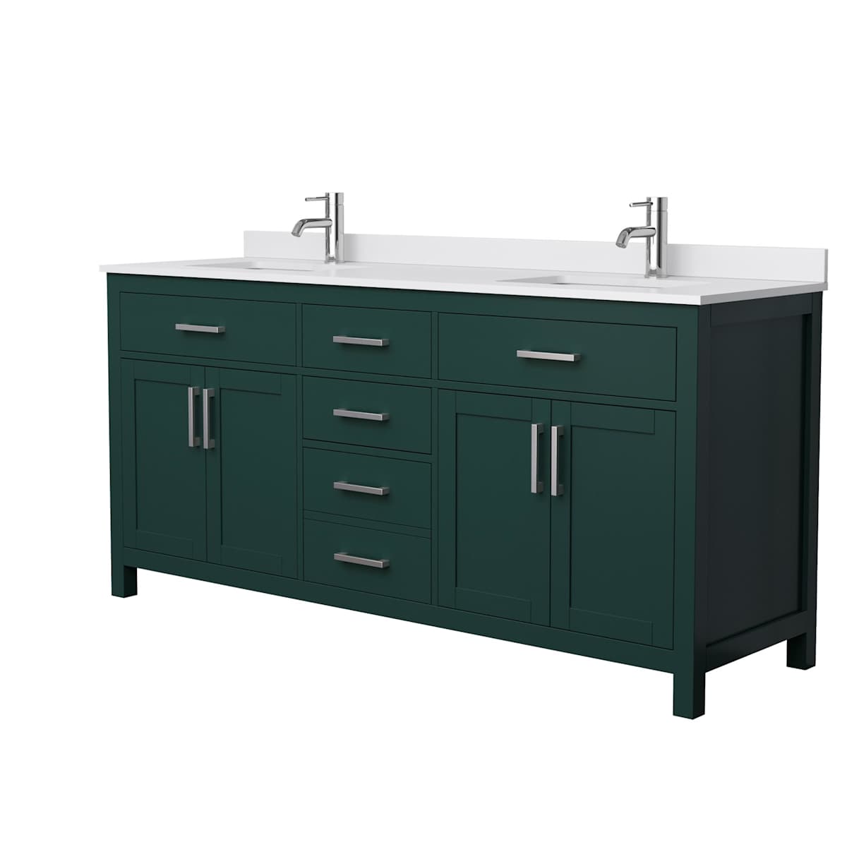 Beckett 72" Free Standing Double Basin Vanity Set with Cabinet and Cultured Marble Vanity Top - image 15