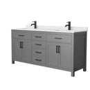 Beckett 72" Free Standing Double Basin Vanity Set with Cabinet and Cultured Marble Vanity Top - image 19