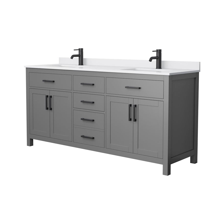 Beckett 72" Free Standing Double Basin Vanity Set with Cabinet and Cultured Marble Vanity Top - image 19