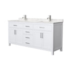 Beckett 72" Free Standing Double Basin Vanity Set with Wood Cabinet and Cultured Marble Vanity Top - image 7