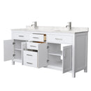 Beckett 72" Free Standing Double Basin Vanity Set with Wood Cabinet and Cultured Marble Vanity Top - image 8
