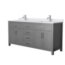 Beckett 72" Free Standing Double Basin Vanity Set with Wood Cabinet and Cultured Marble Vanity Top - image 2