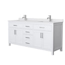 Beckett 72" Free Standing Double Basin Vanity Set with Wood Cabinet and Cultured Marble Vanity Top - image 8
