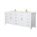 Beckett 84" Free Standing Double Basin Vanity Set with Cabinet and Cultured Marble Vanity Top - image 10