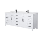 Beckett 84" Free Standing Double Basin Vanity Set with Cabinet and Cultured Marble Vanity Top - image 11