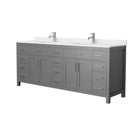 Beckett 84" Free Standing Double Basin Vanity Set with Cabinet and Cultured Marble Vanity Top - image 13