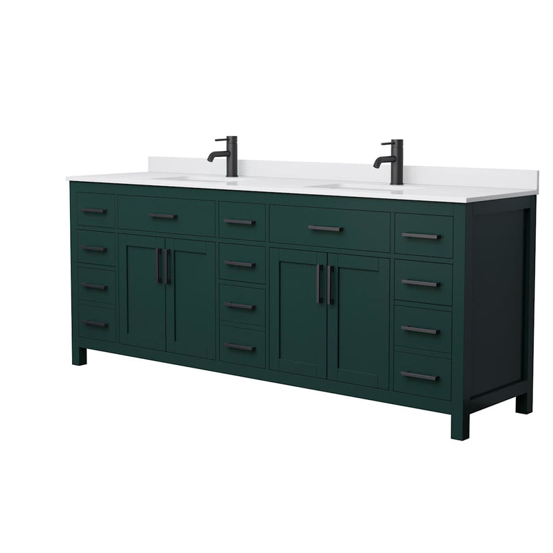 Beckett 84" Free Standing Double Basin Vanity Set with Cabinet and Cultured Marble Vanity Top - image 14