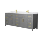 Beckett 84" Free Standing Double Basin Vanity Set with Cabinet and Cultured Marble Vanity Top - image 16