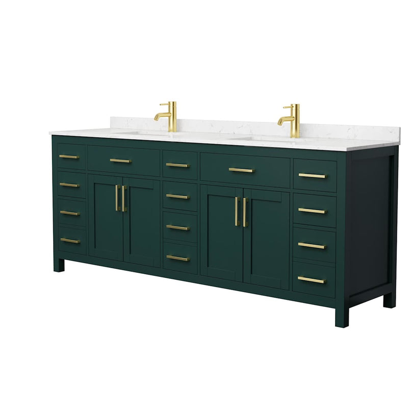 Beckett 84" Free Standing Double Basin Vanity Set with Cabinet and Cultured Marble Vanity Top - image 21