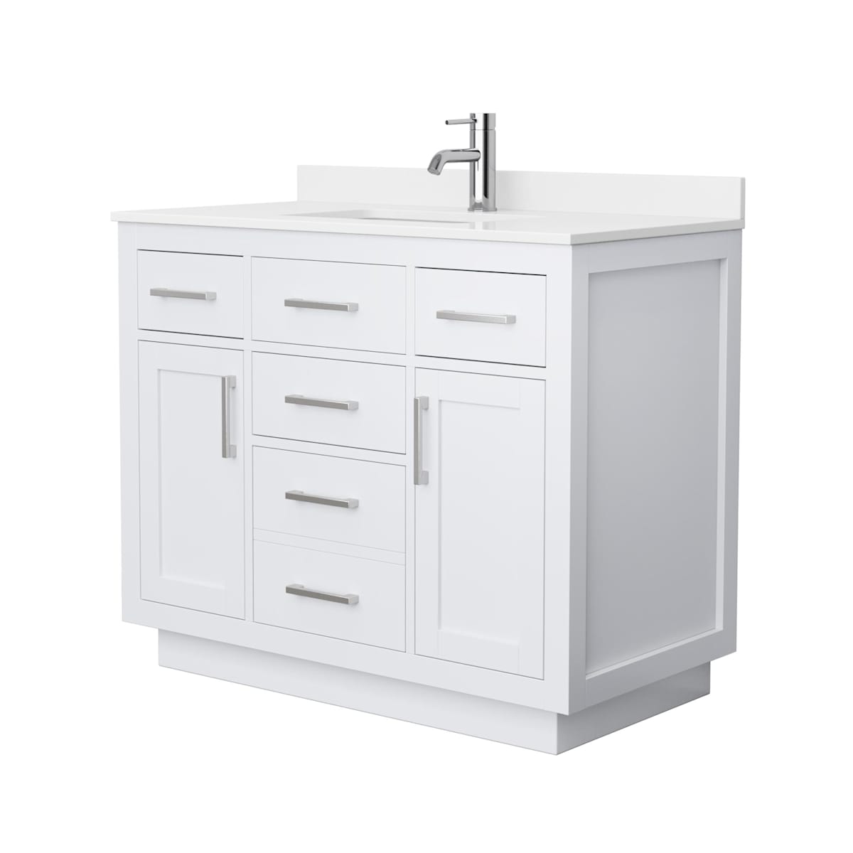 Beckett TK 42" Free Standing Single Basin Vanity Set with Cabinet and Quartz Vanity Top - image 9