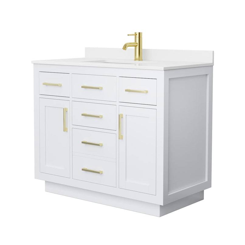 Beckett TK 42" Free Standing Single Basin Vanity Set with Cabinet and Quartz Vanity Top - image 11