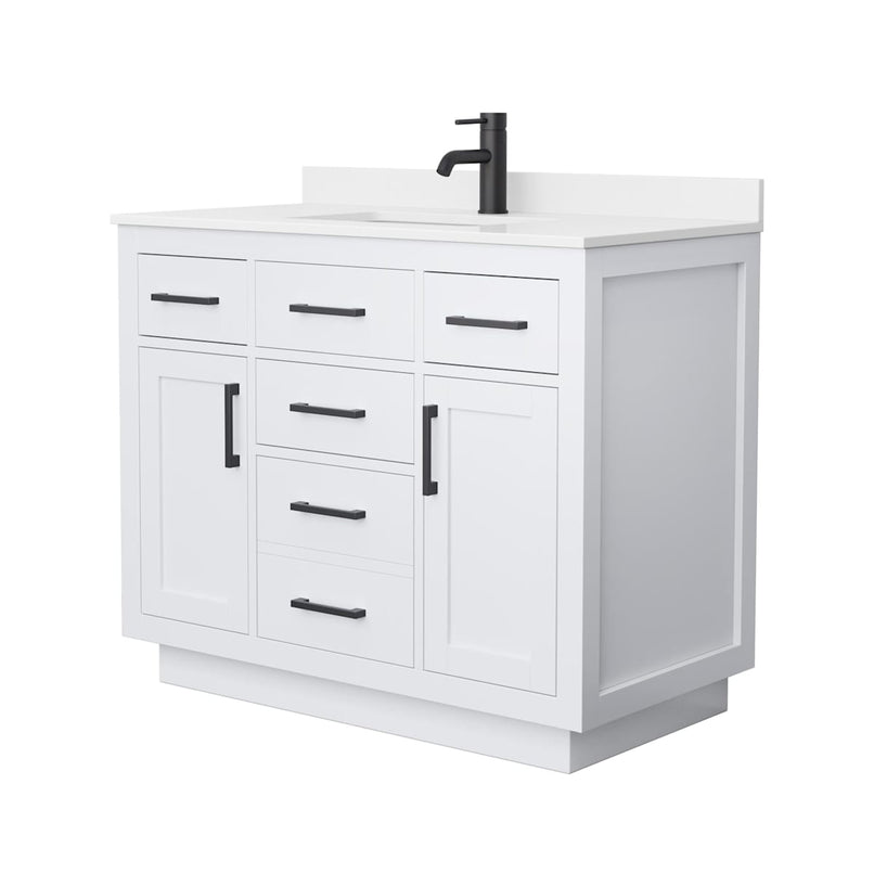 Beckett TK 42" Free Standing Single Basin Vanity Set with Cabinet and Quartz Vanity Top - image 13